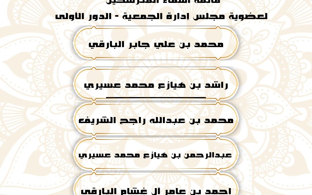 أسماء المرشحين لعضوية المجلس الجديد  2026 م